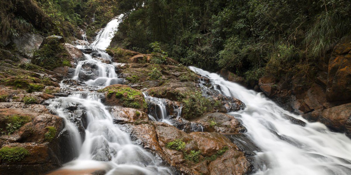 Waterfall in Zapata National Park in Cuba near Las Salinas 