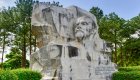 Large concrete monument in Lenin Park in Cuba